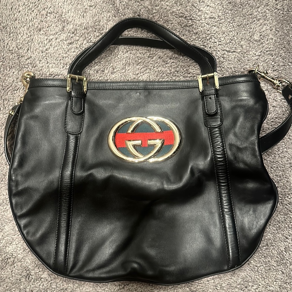 Gucci Dialux Britt leather handbag